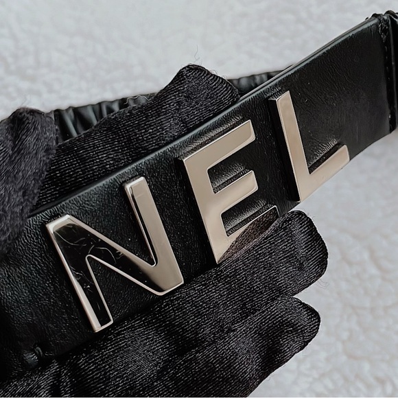 Auth Chanel Ss19 CC Logo Elastic Ruched Waist-belt Size.85 -Extremely Rare - Picture 8 of 15